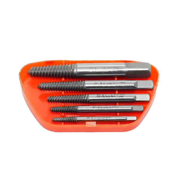Bộ mũi ren lấy buloong ốc vít gãy 5 chi tiết Asaki AK-3687