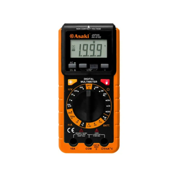 Đồng hồ đo điện vạn năng cao cấp 3-1/2 Digit LCD Asaki AK-9182