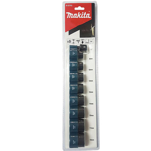 1/2" Bộ tuýp 9 chi tiết Makita B-55762