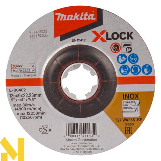 Đá Mài Inox (x-lock 125x6x22.23/WA36N) Makita E-00402
