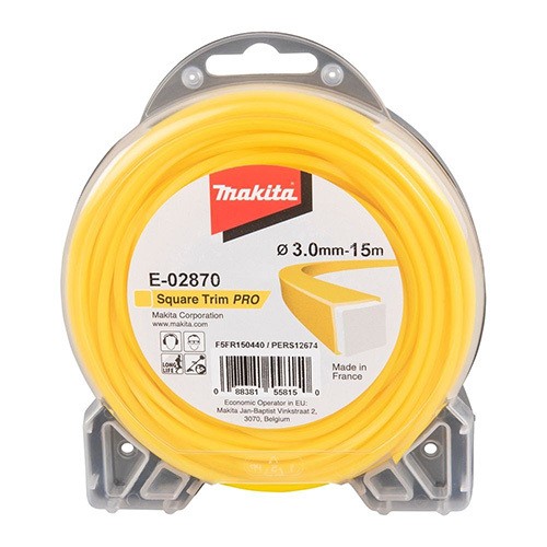 Dây Cước Cắt Cỏ Vuông Đôi (màu Vàng) 3.0-15m Makita E-02870