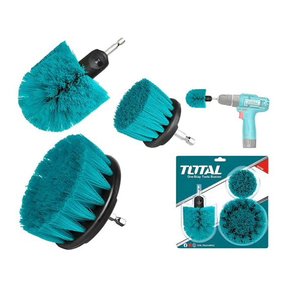 Bộ 3 bàn chải sợi dẻo 360 độ 3.5 inch và 2 inch Total TACM3001