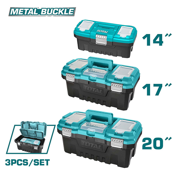 Bộ 3 hộp nhựa đựng công cụ khóa kim loại Total TPBXK0032