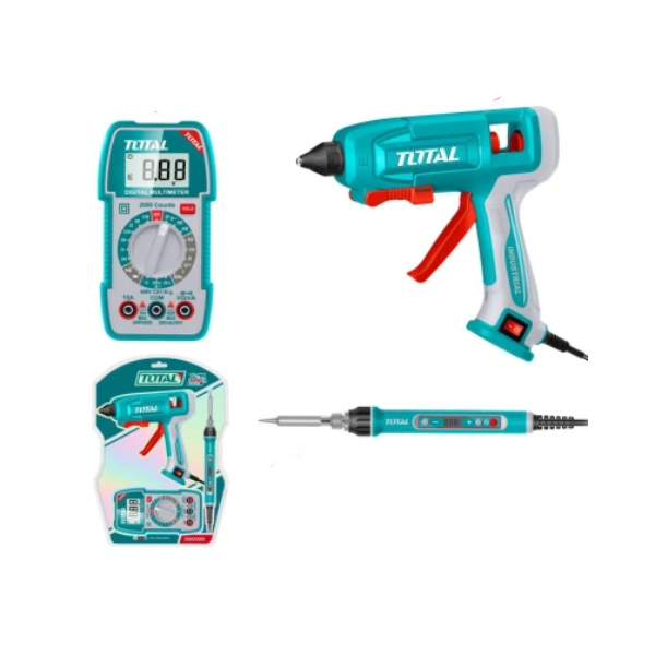 Bộ combo máy bắn keo + mỏ hàn + đồng hồ vạn năng Total TTCK250716
