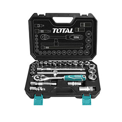 Bộ tuýp 25 chi tiết Total THT121251 1/2"