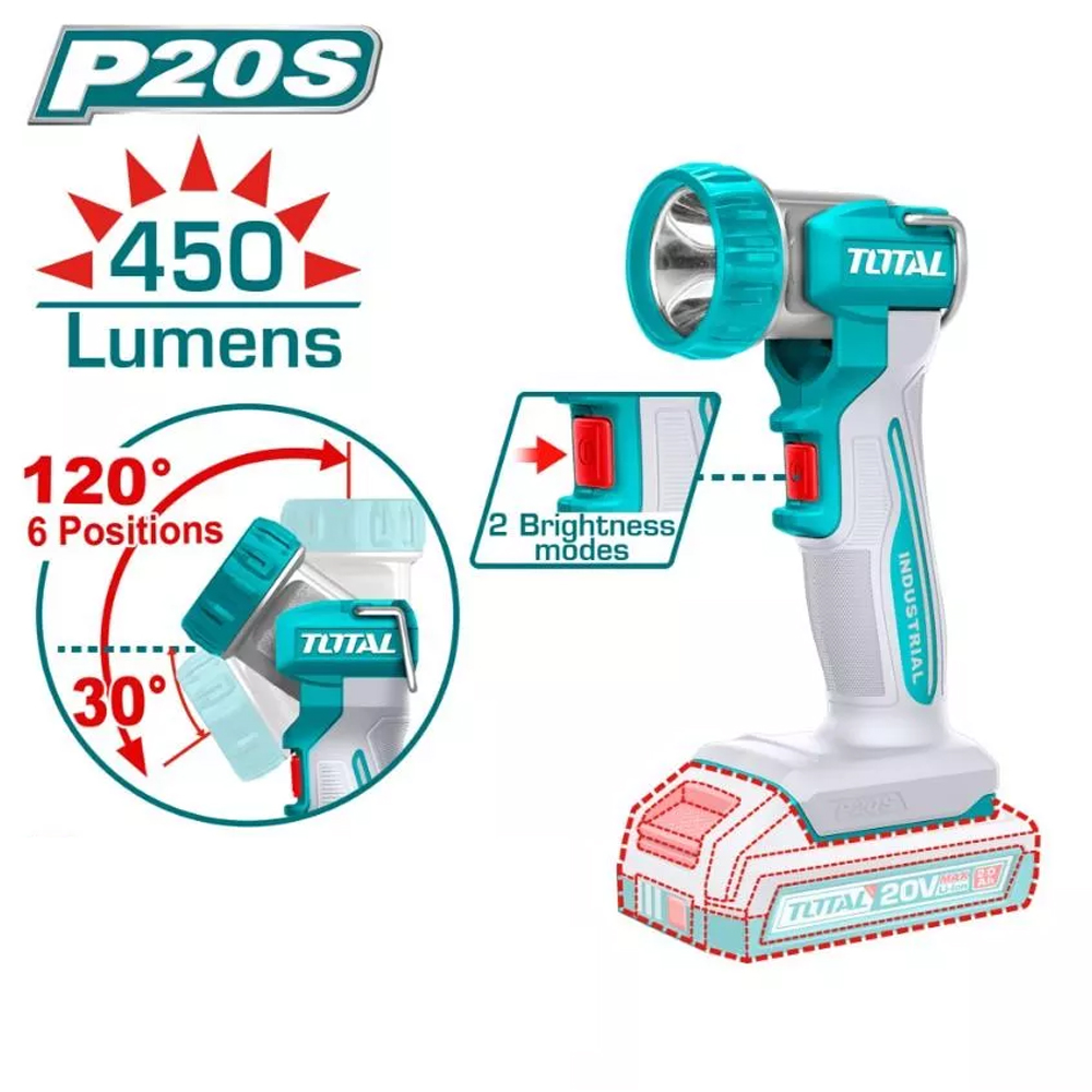 Đèn Led dùng pin 20V Total TWLI2058 (Chưa pin & Sạc)