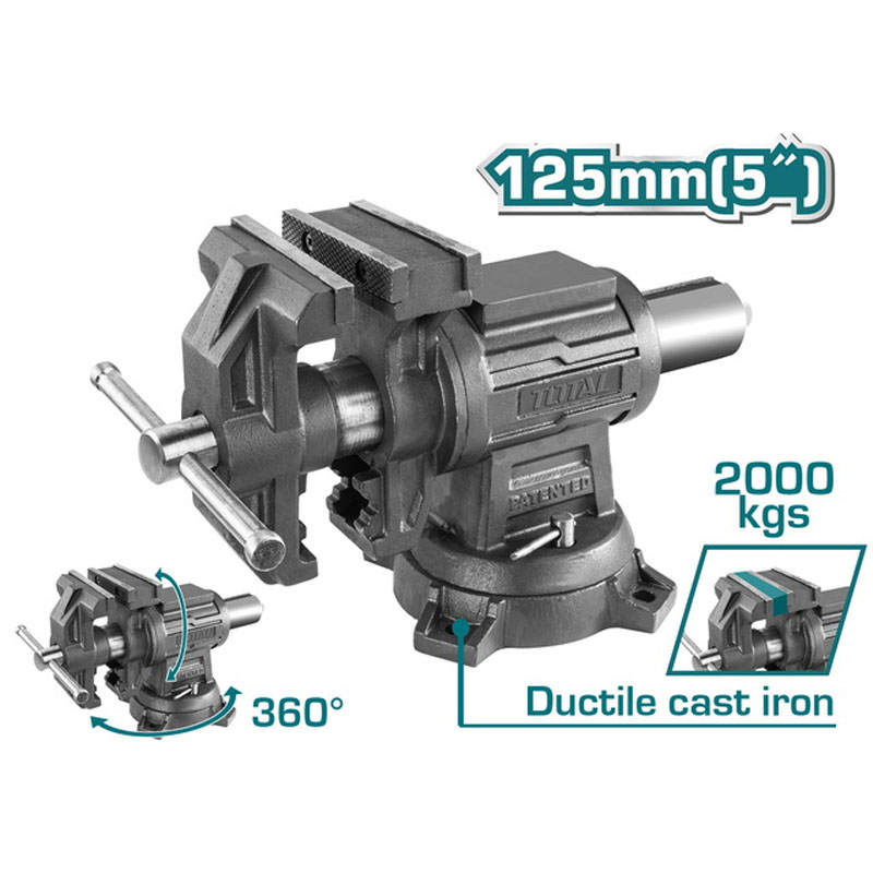 Ê tô kẹp đa năng bàn xoay 5" Total THTMF6156