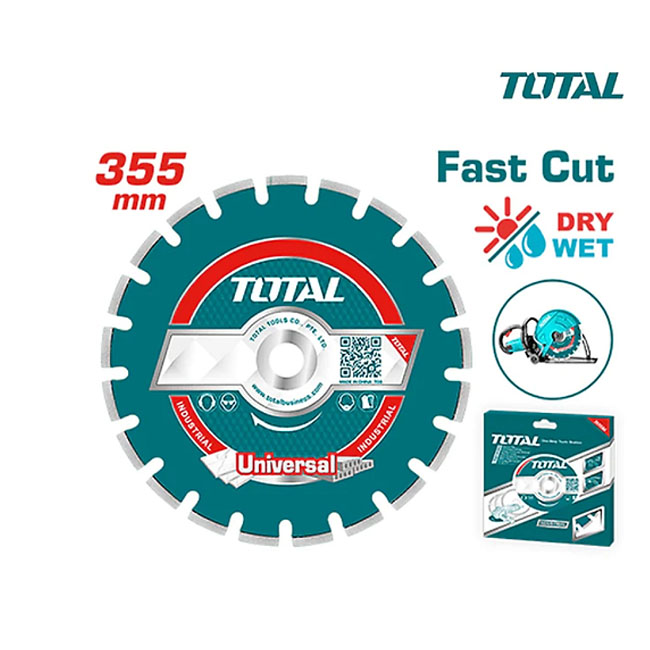 Lưỡi cắt bê tông hàn Laser Total TAC2113552 (355mm x 25.4mm)