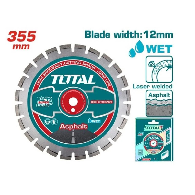 Lưỡi cắt nhựa đường hàn Laser Total TAC2113553 (355mm x 25.4mm)