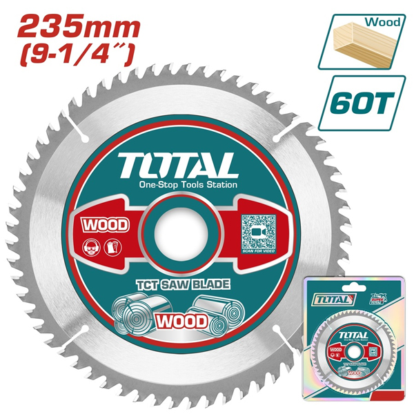 Lưỡi cưa gỗ TCT 235mm - 60T Total TAC231623
