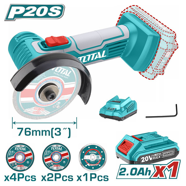Máy cắt đa năng dùng pin 20V Total TAGLI76017 (1 Pin 2.0Ah & Sạc)