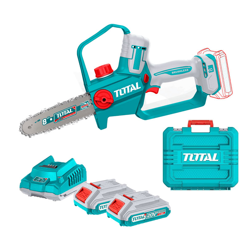 Máy cưa xích dùng pin 20V Total TGSLI20882 (2 Pin 2.0Ah, 1 Sạc)