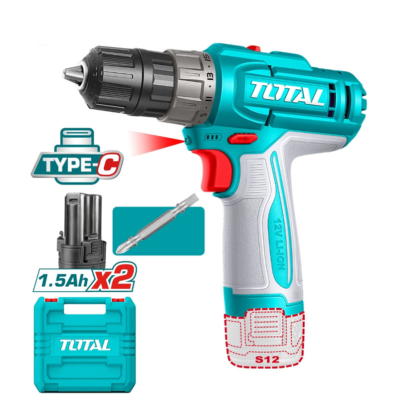 Máy khoan pin 12V Total TDLI12206 (2 Pin 1.5Ah)
