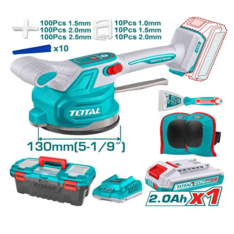 Máy rung ốp lát gạch dùng pin 20V Total TTVLI20018 (1 Pin 2.0Ah, 1 Sạc)