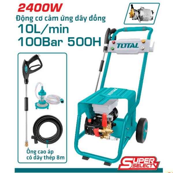 Máy xịt rửa 2400W (dùng cho ngành công nghiệp) Total TGT11176
