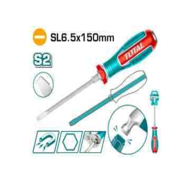 Tua vít dẹp đóng xuyên SL6.5x150mm Total TGTSL6150