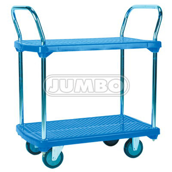 Xe đẩy hàng 2 tầng sàn nhựa JUMBO NP-220D